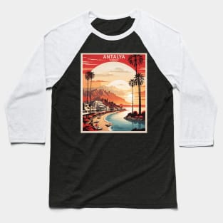 Antalya Turkey Sunset Vintage Retro Travel Tourism Baseball T-Shirt